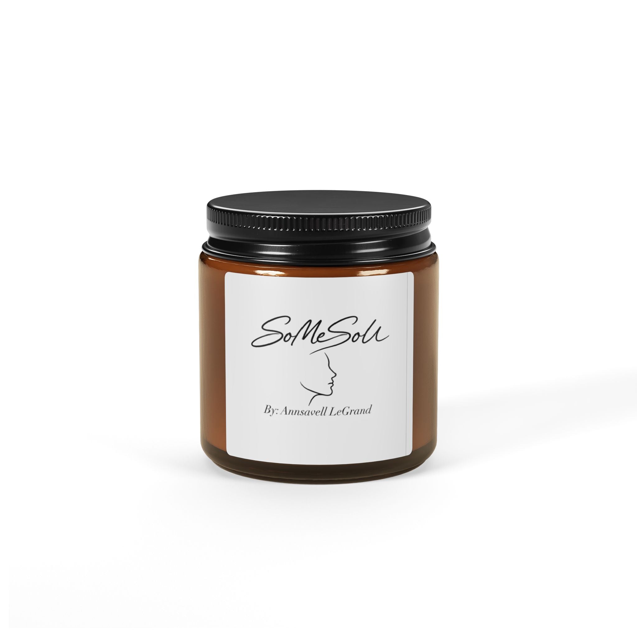 Amber Jar Soy Candle — Scented 'SoMeSol' Aromatherapy Candle (Multi-Size)